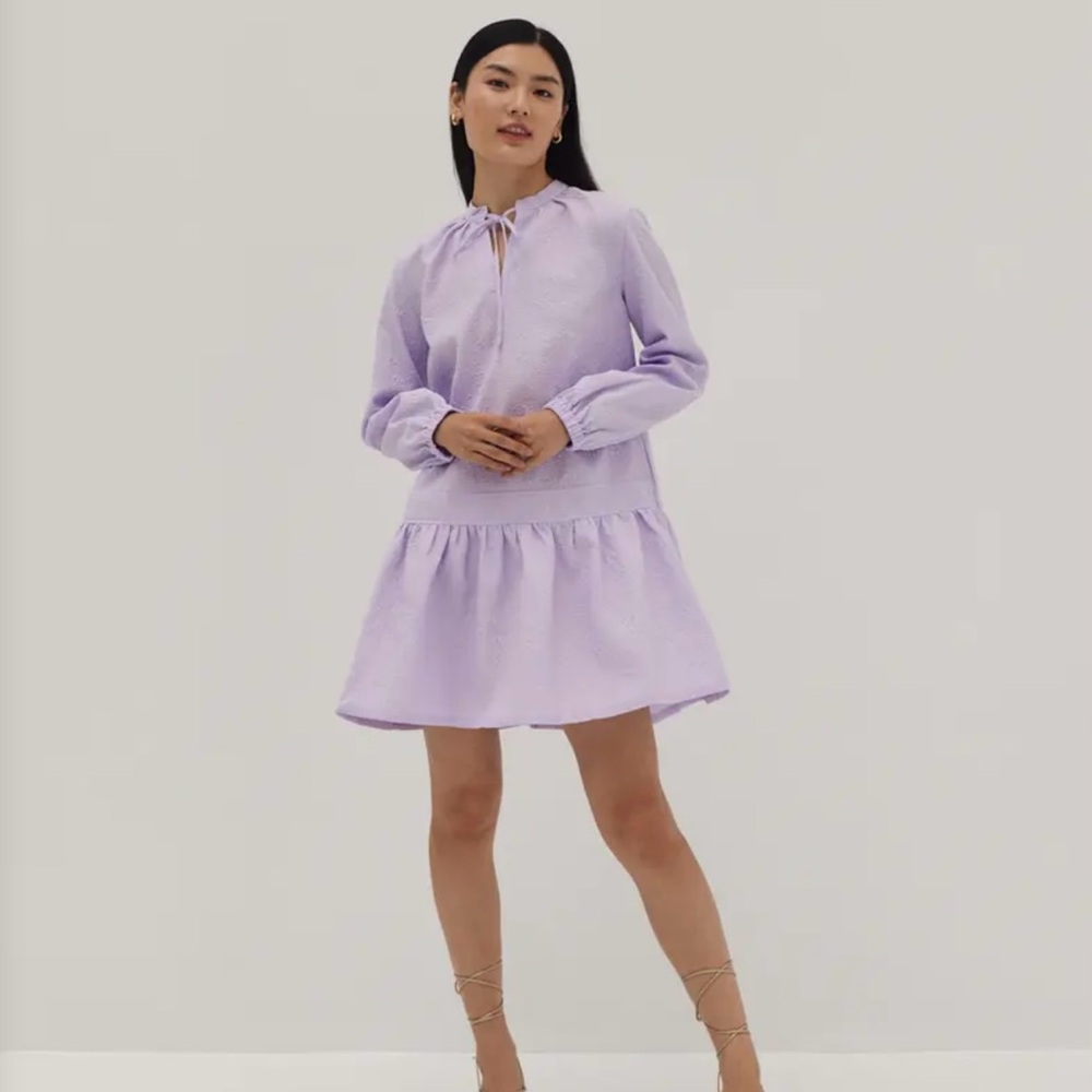 Lavender Long-Sleeve Dress